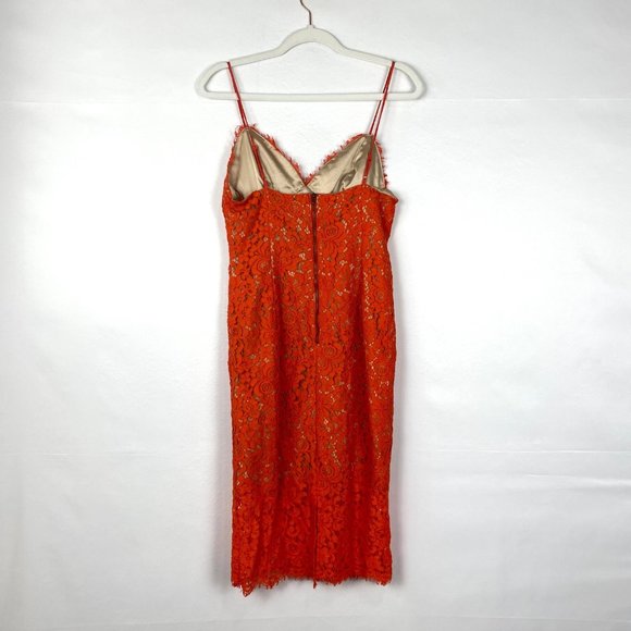 Bardot Sienna Lace Bodycon Spaghetti Strap Cocktail Midi Dress - Picture 6 of 10